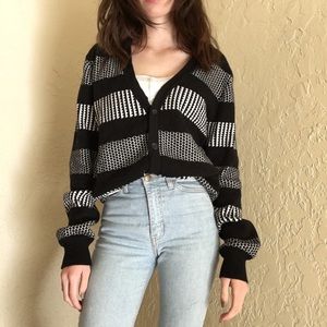 Striped oversized cardigan